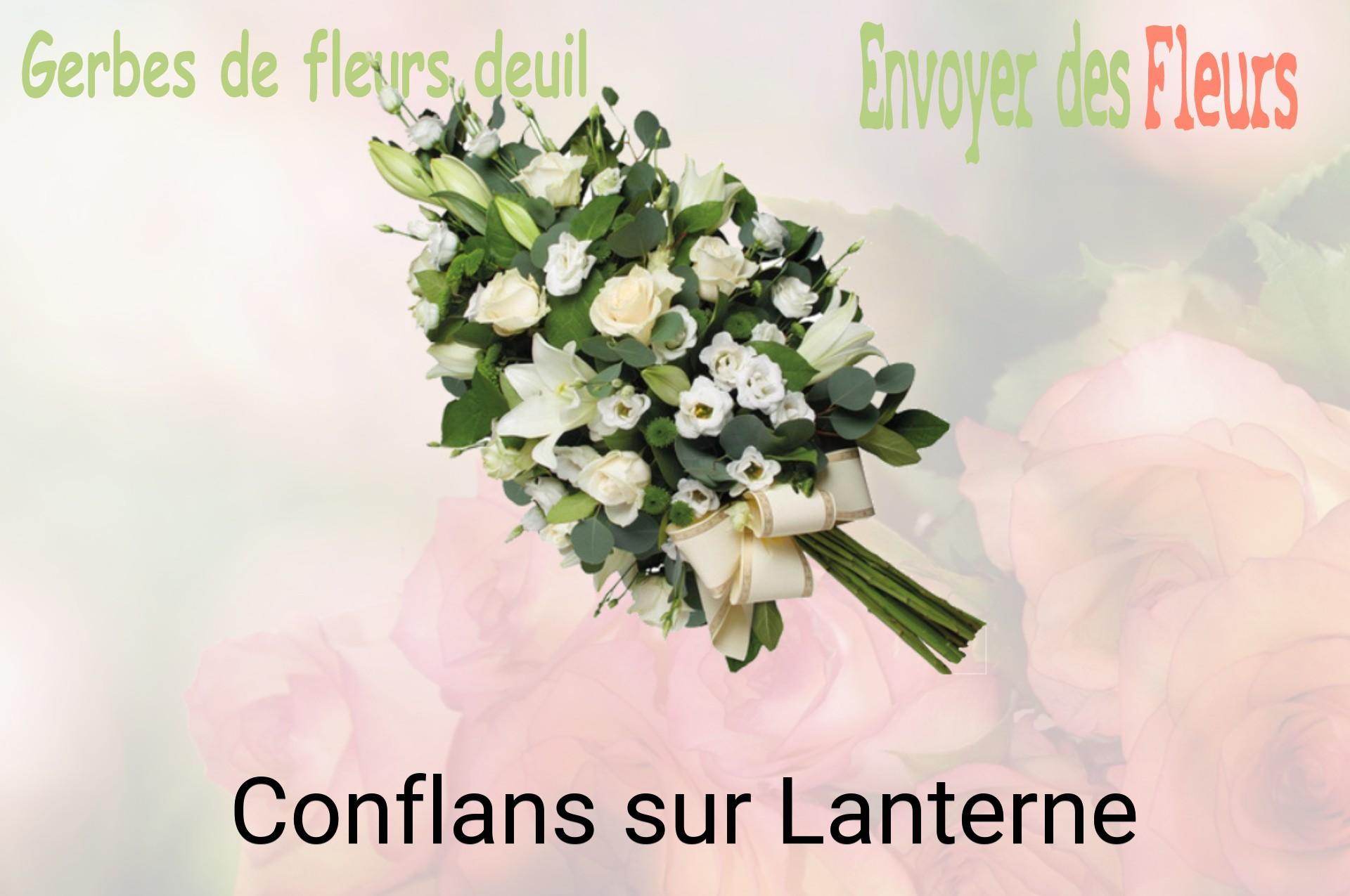 Gerbe de fleurs de deuil livrée à Conflans-sur-Lanterne